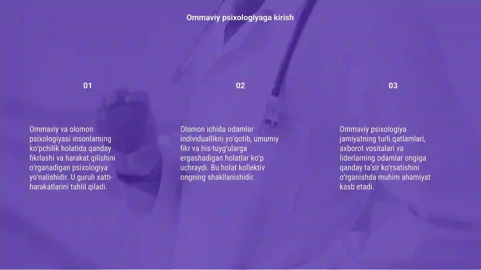 Ommaviy va olomon psixologiyasi 3
