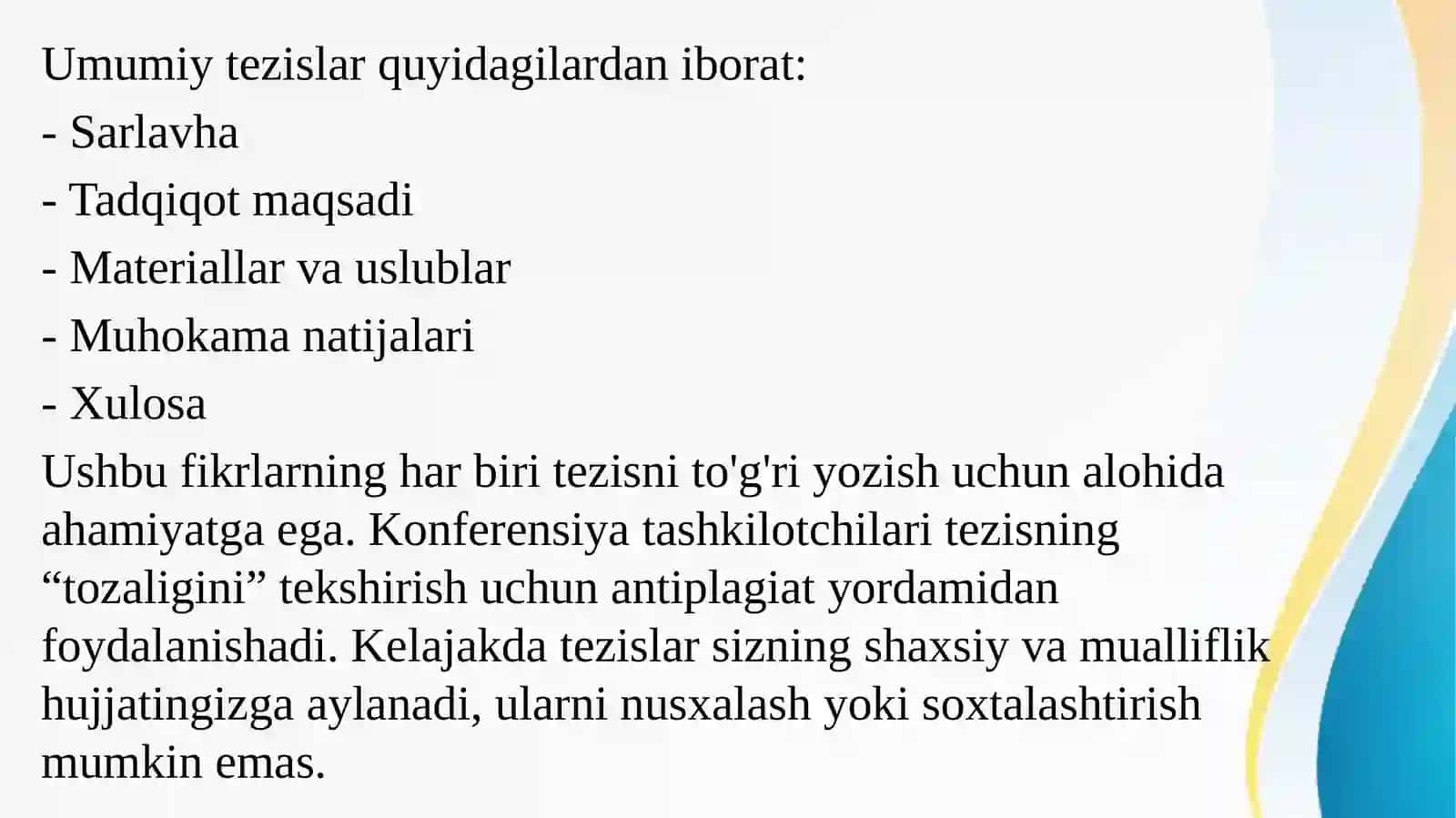 UMUMIY TEZISLAR VA MAQOLALAR 3