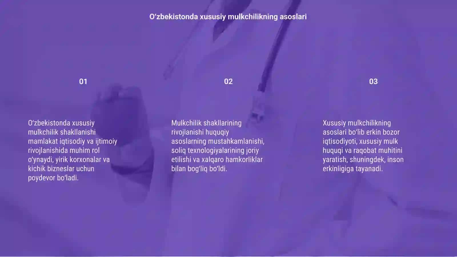 O‘zbekistonda xususiy mulkchilikning shakllanish jarayonlari 3
