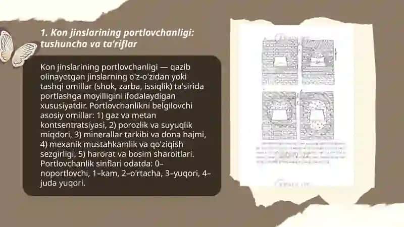 Kon jinslarining portlovchanligi 3