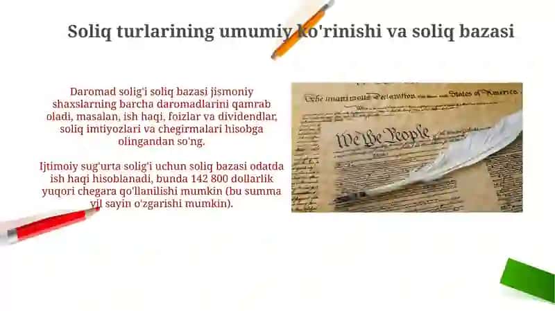Soliq tizimining asosiy elementlari va tamoyillari 3