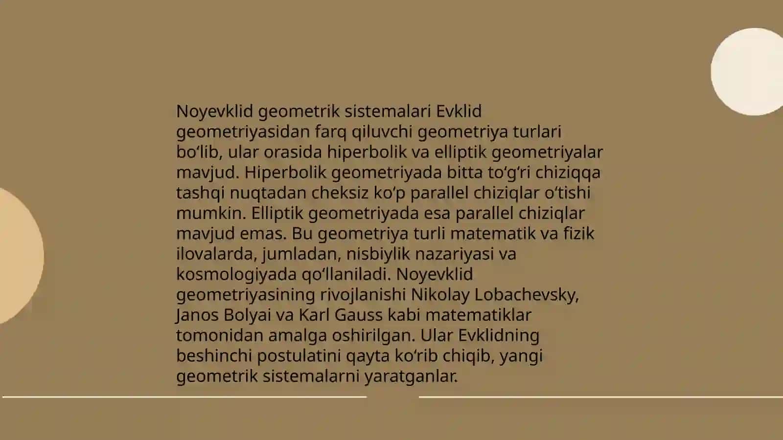 Noyevklid Geometriya Masalalari 3