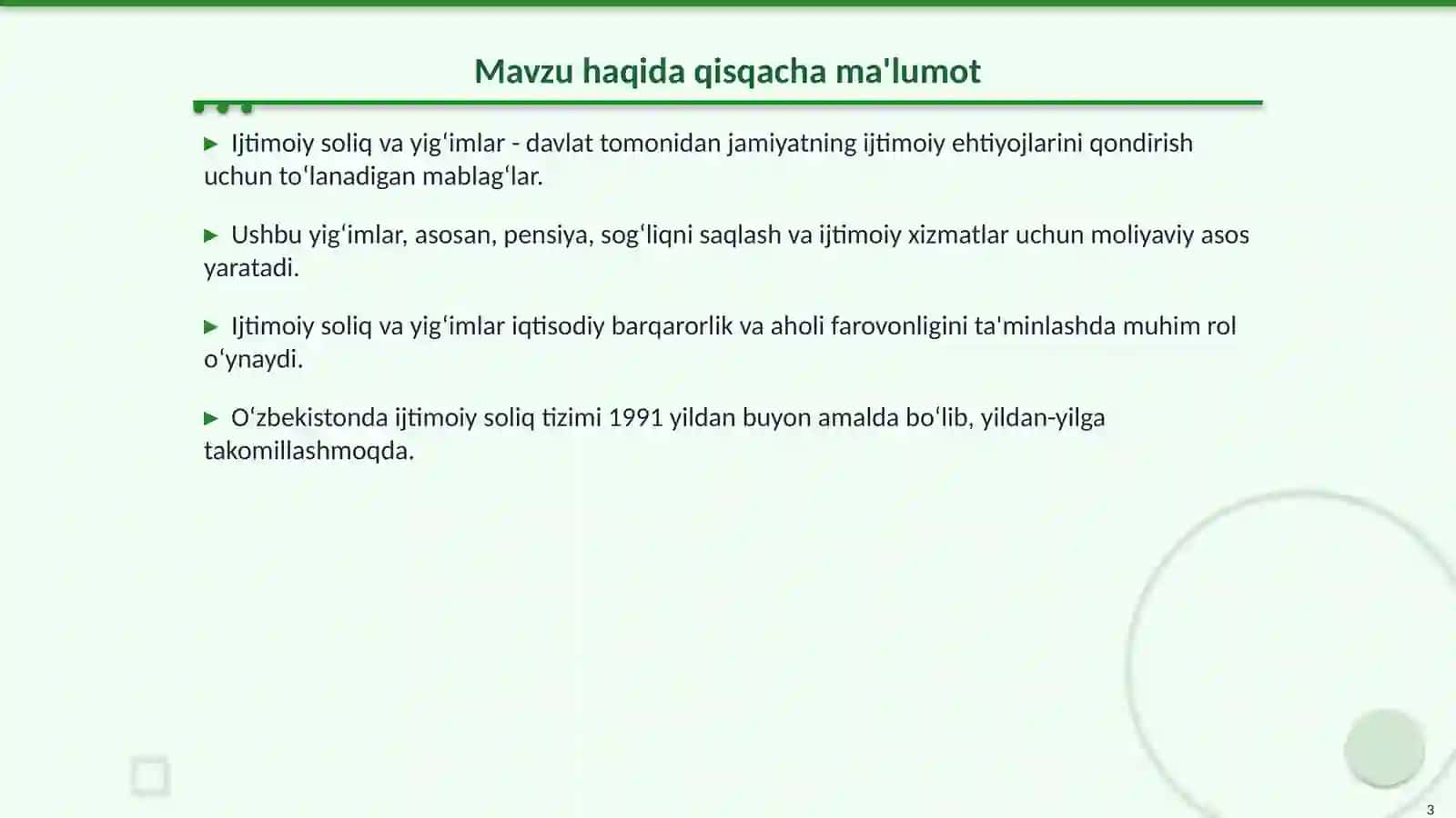 Ijtimoiy Soliq va Yig‘imlar 3