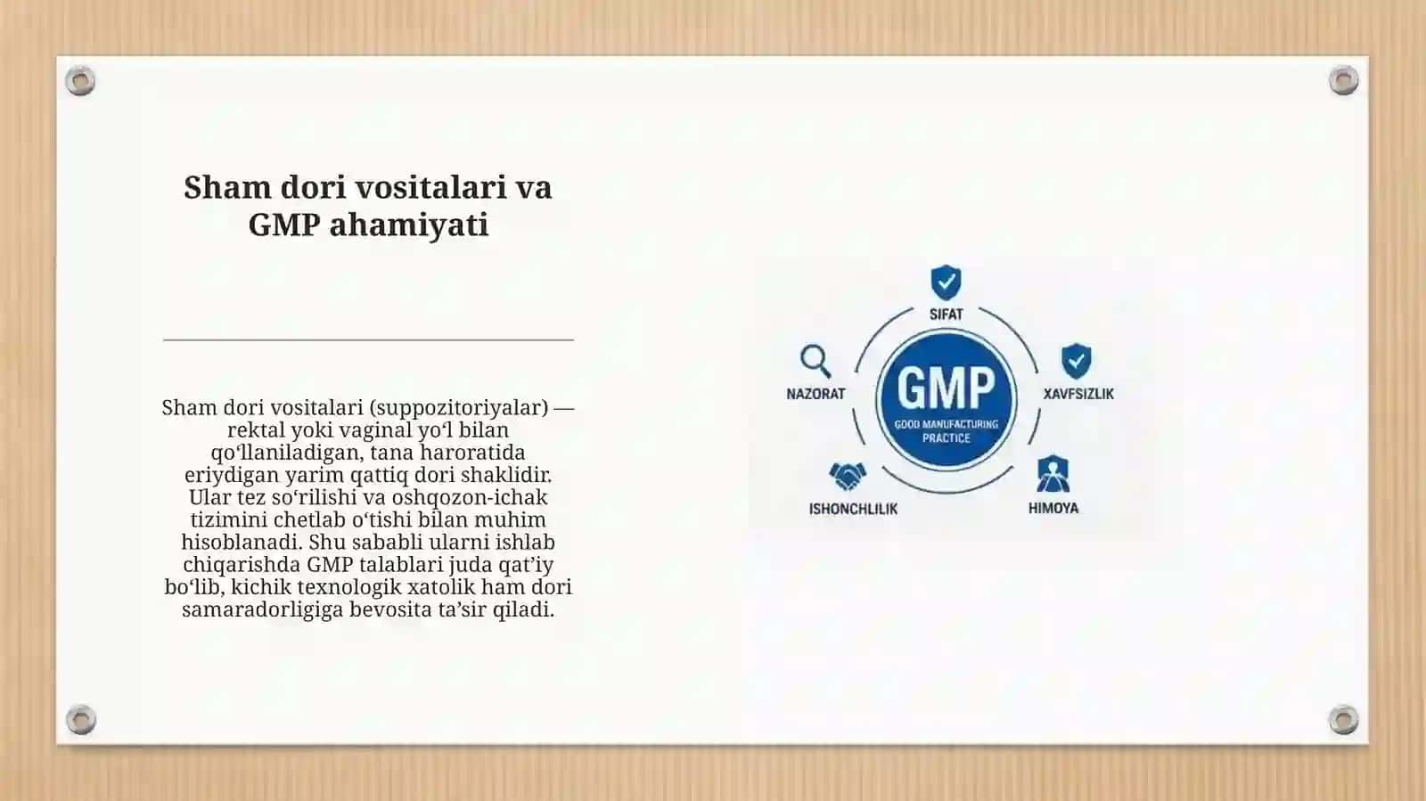 Sham dori vositasi uchun GMP talablari 3