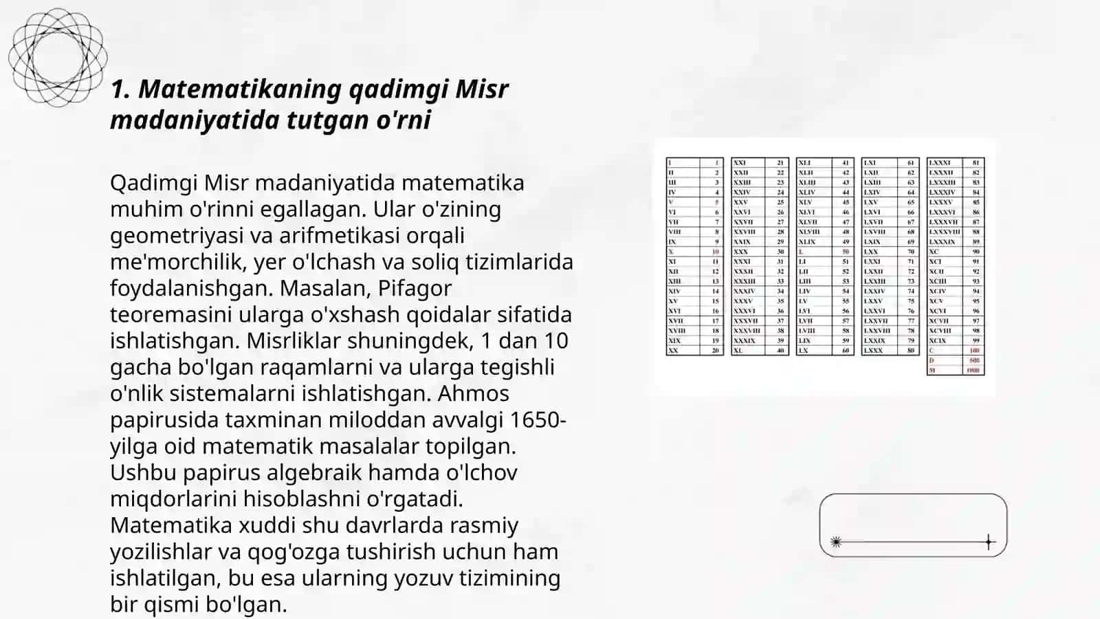 Matematika fanining dunyo madaniyati va tarixidagi tutgan o'rni 3
