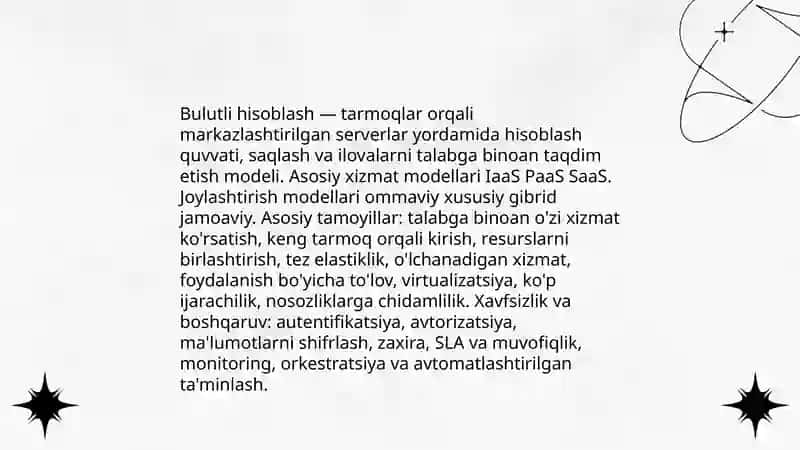 Bulutli texnologiyalar va ular bilan ishlash 3