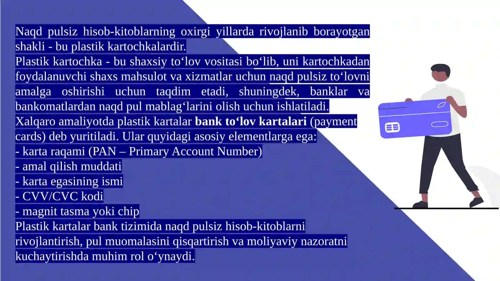Plastik kartalar asosida to‘lovlarni tashkillashtirish 3