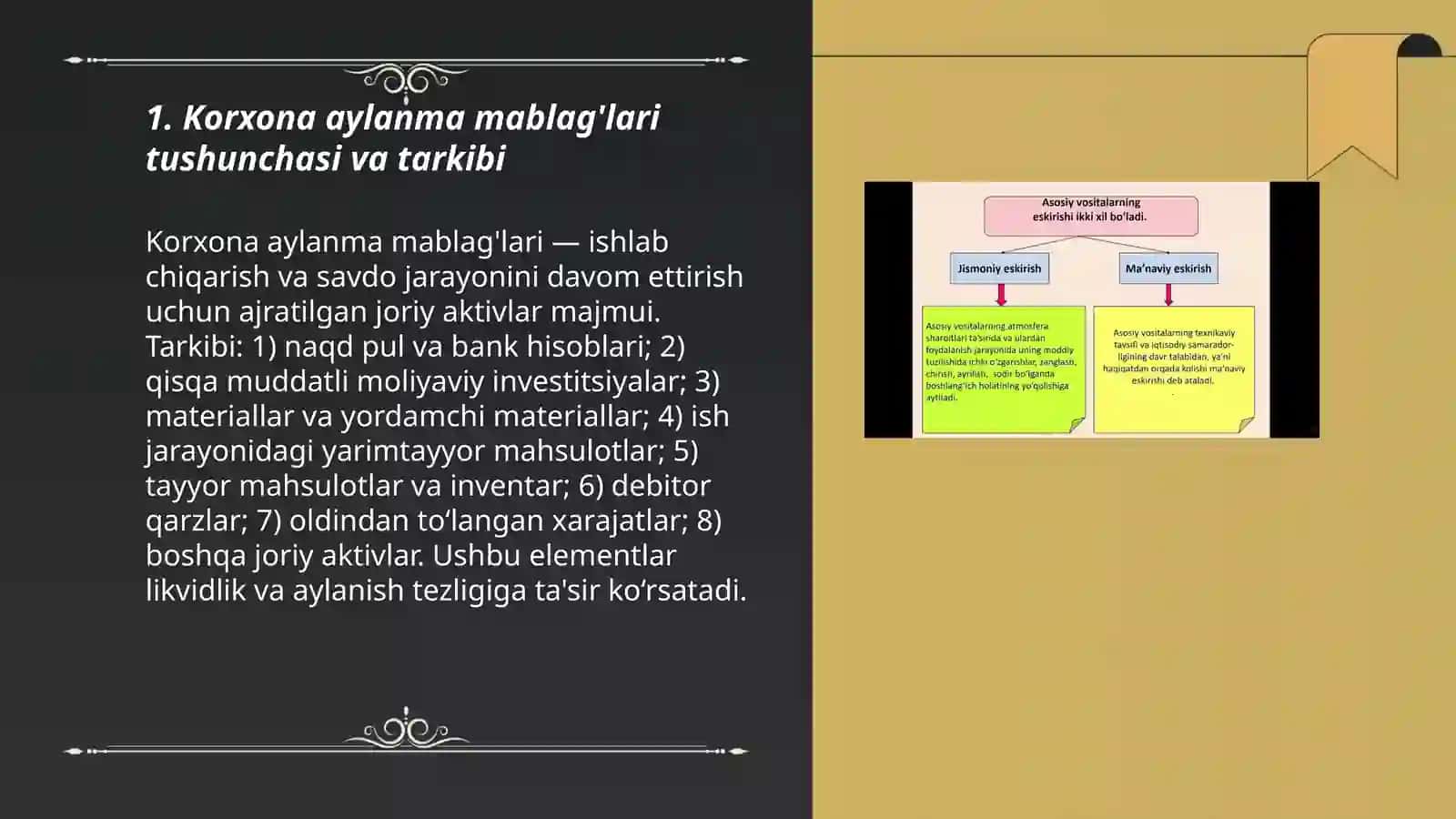 Korxona Aylanma Mablag'lari Tahlili 3
