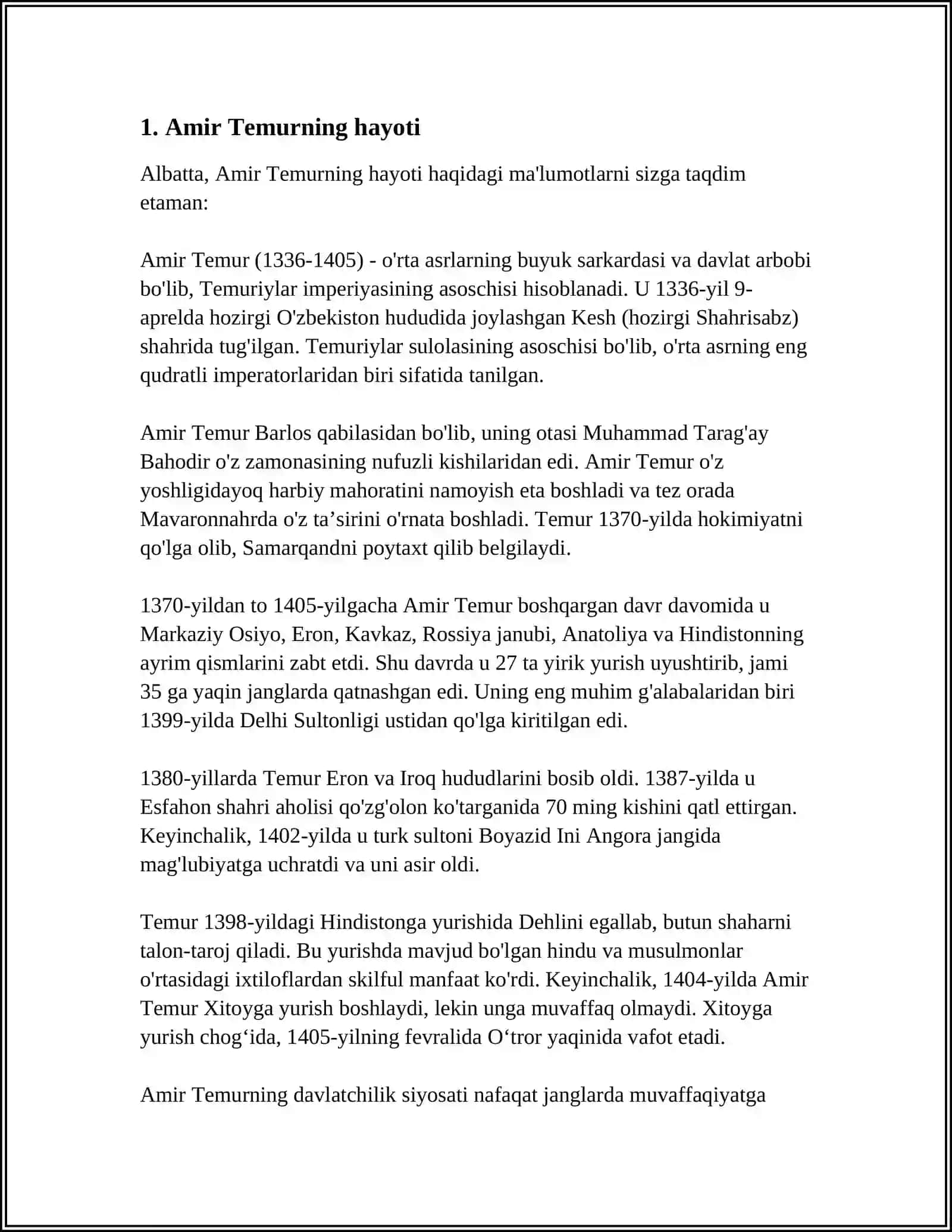AMIR TEMUR 3