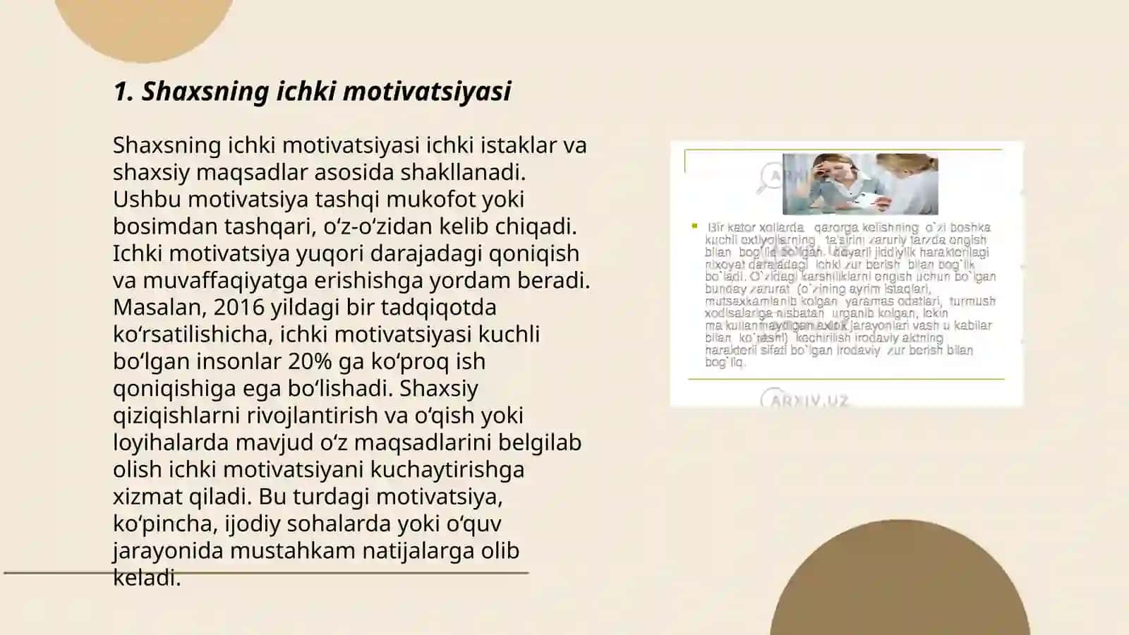 Shaxsning ichki regulyatsiyasi 3