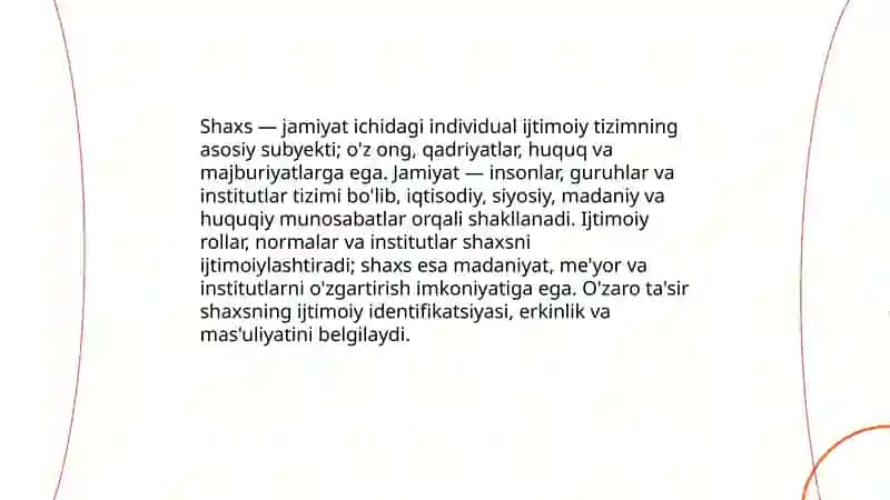Shaxs va jamiyat uzaro tasiri 3