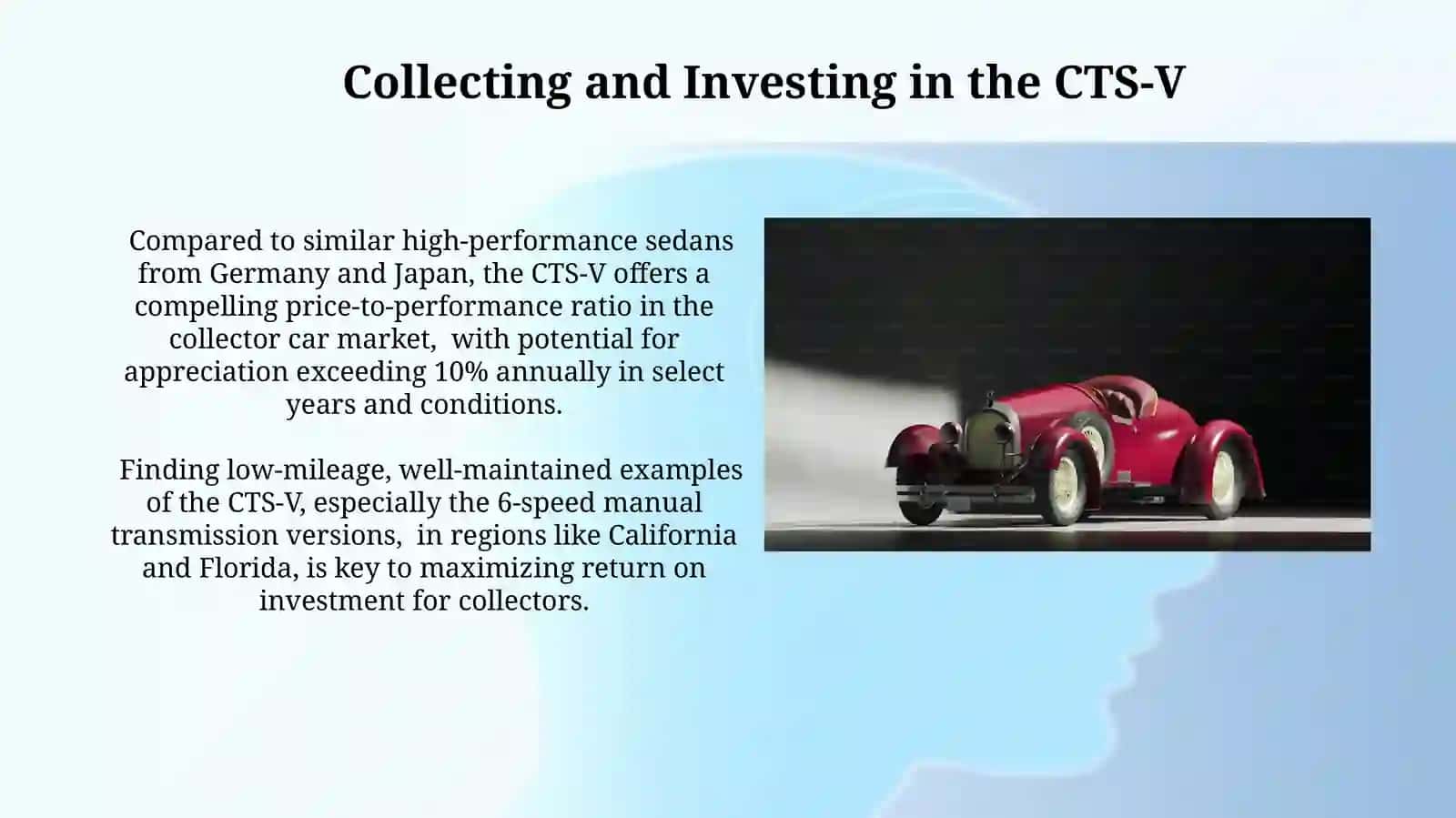 Classic Cars. The Cadillac CTS-VModel 3