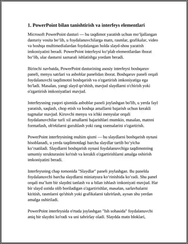 POWER POINT TAQDIMOTLAR BILAN ISHLASH 3