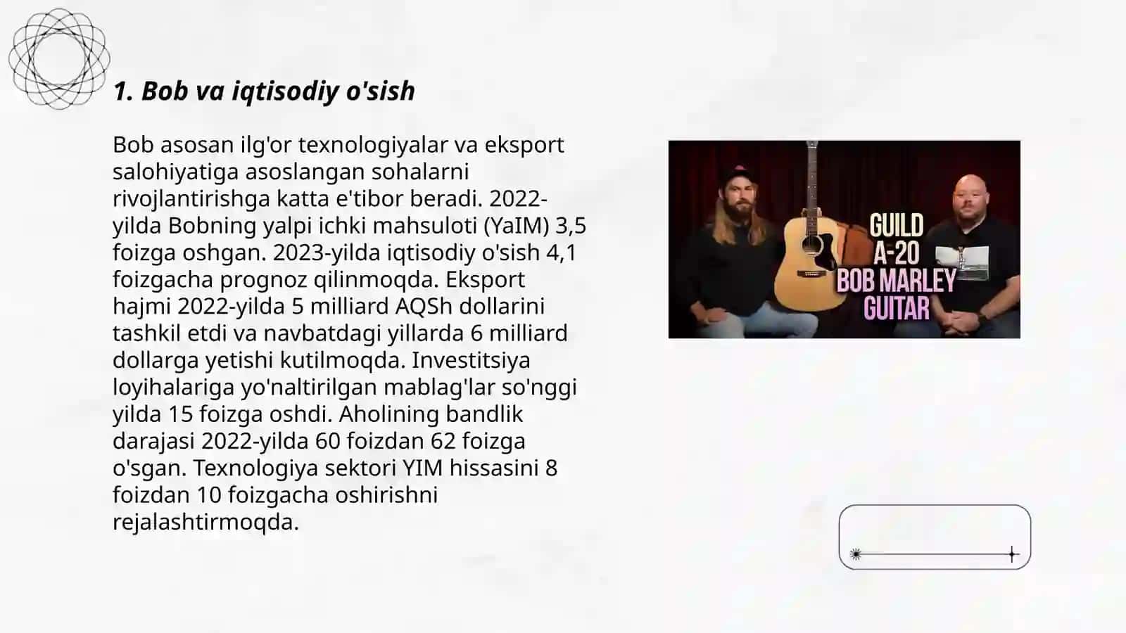 Bob va iqtisodiy o'sish 3