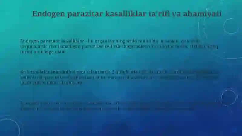 Endogen parazitar kasalliklar 3