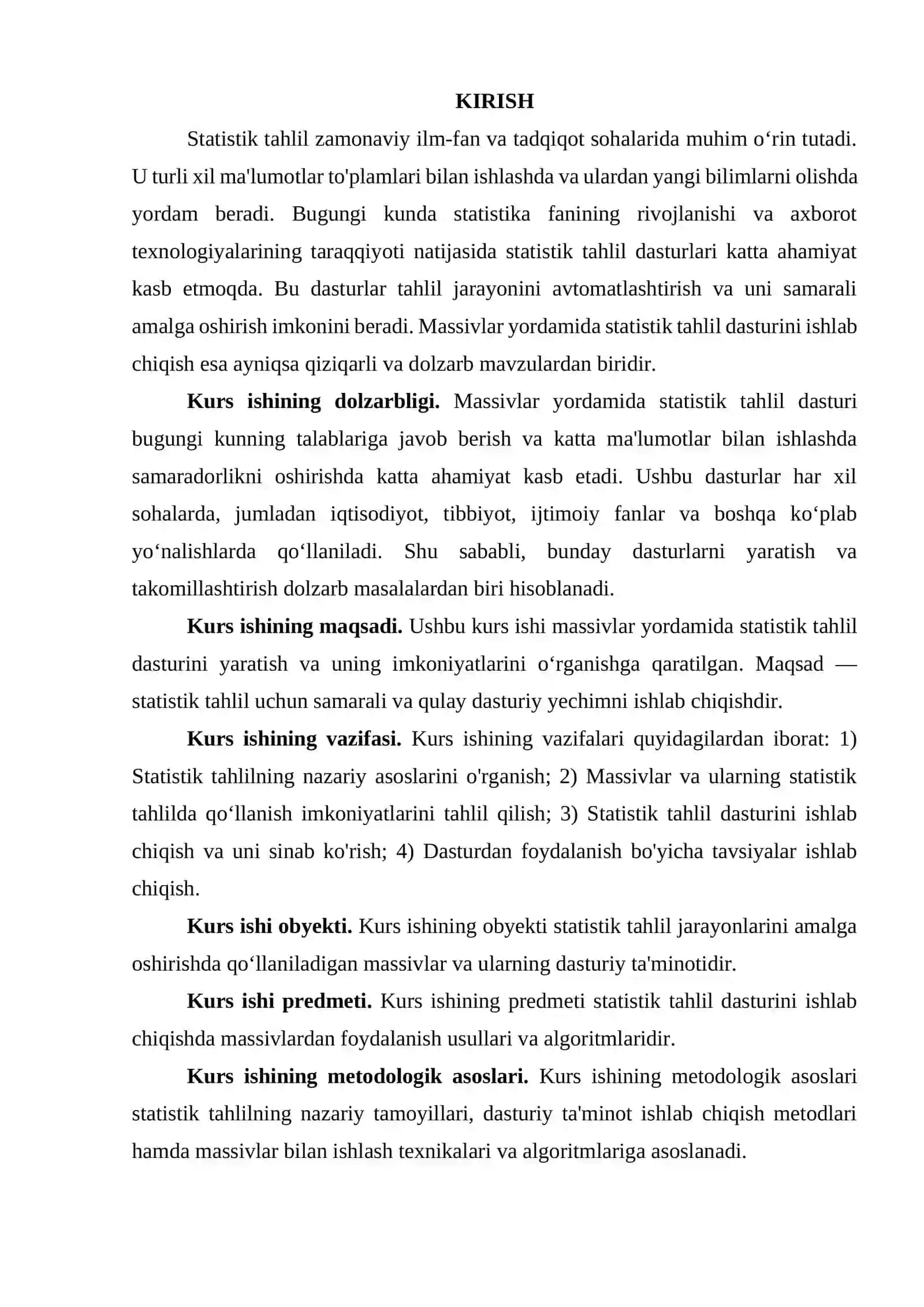 Massivlar Yordamida Statistik Tahlil Dasturi 3