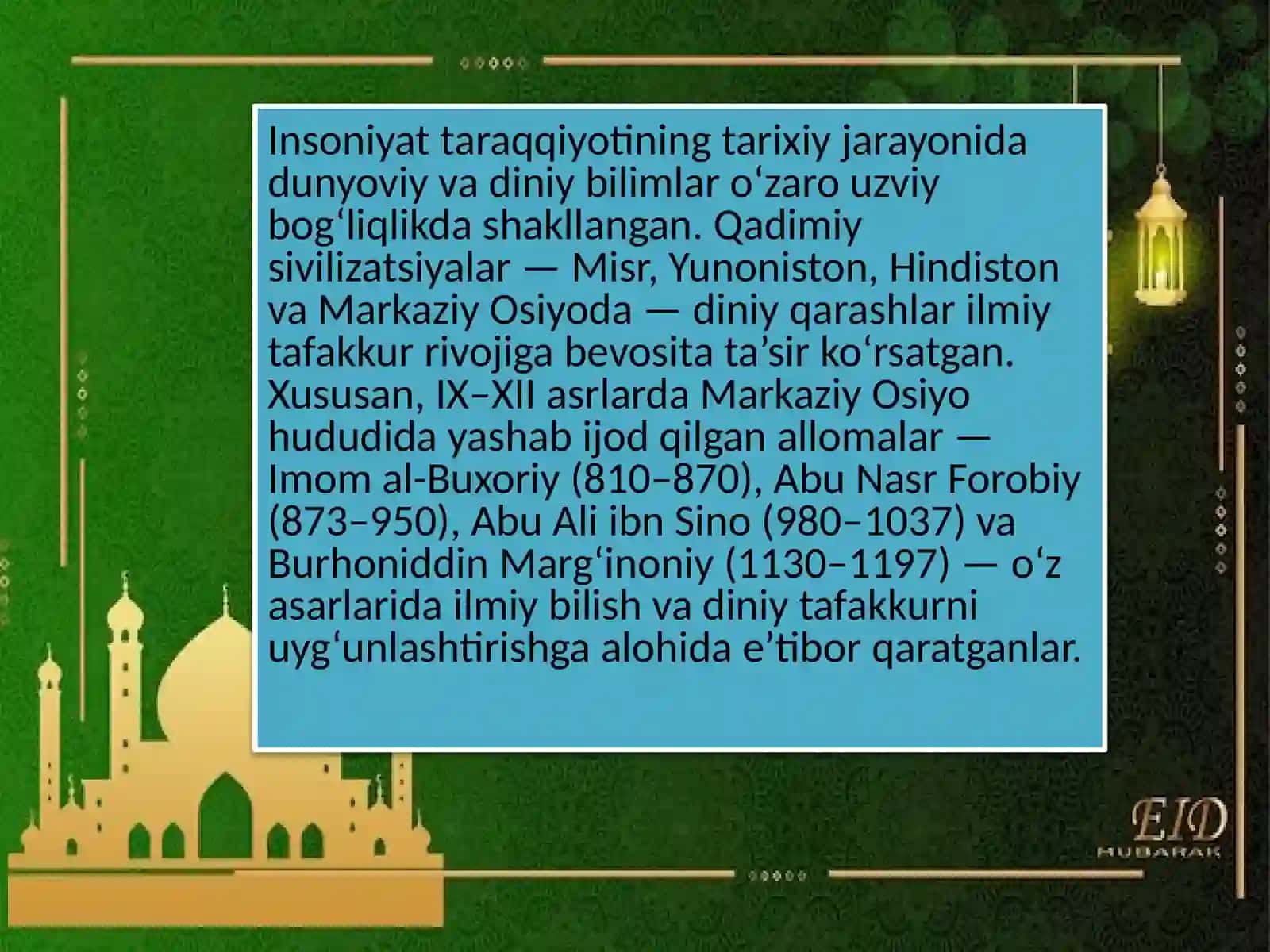 DUNYOVIY VA DINIY BILIMLAR 3