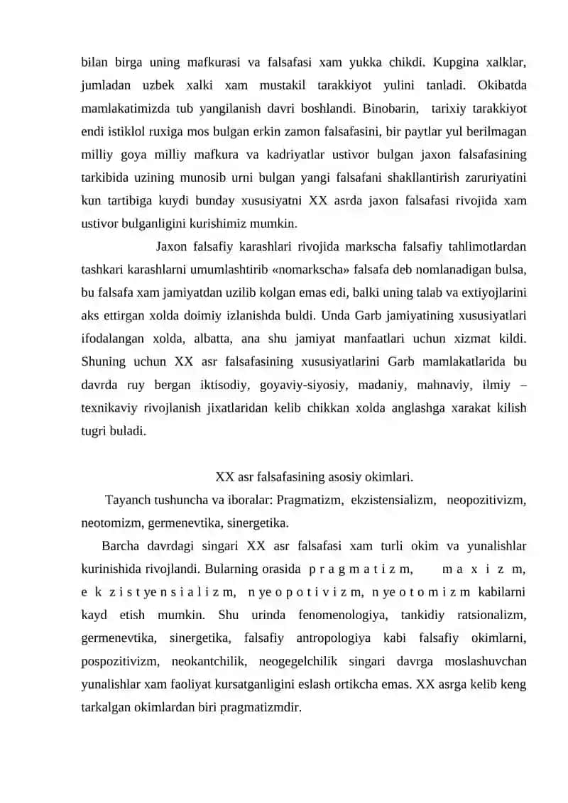 XIX – XX asr o`zbek falasafasi 3