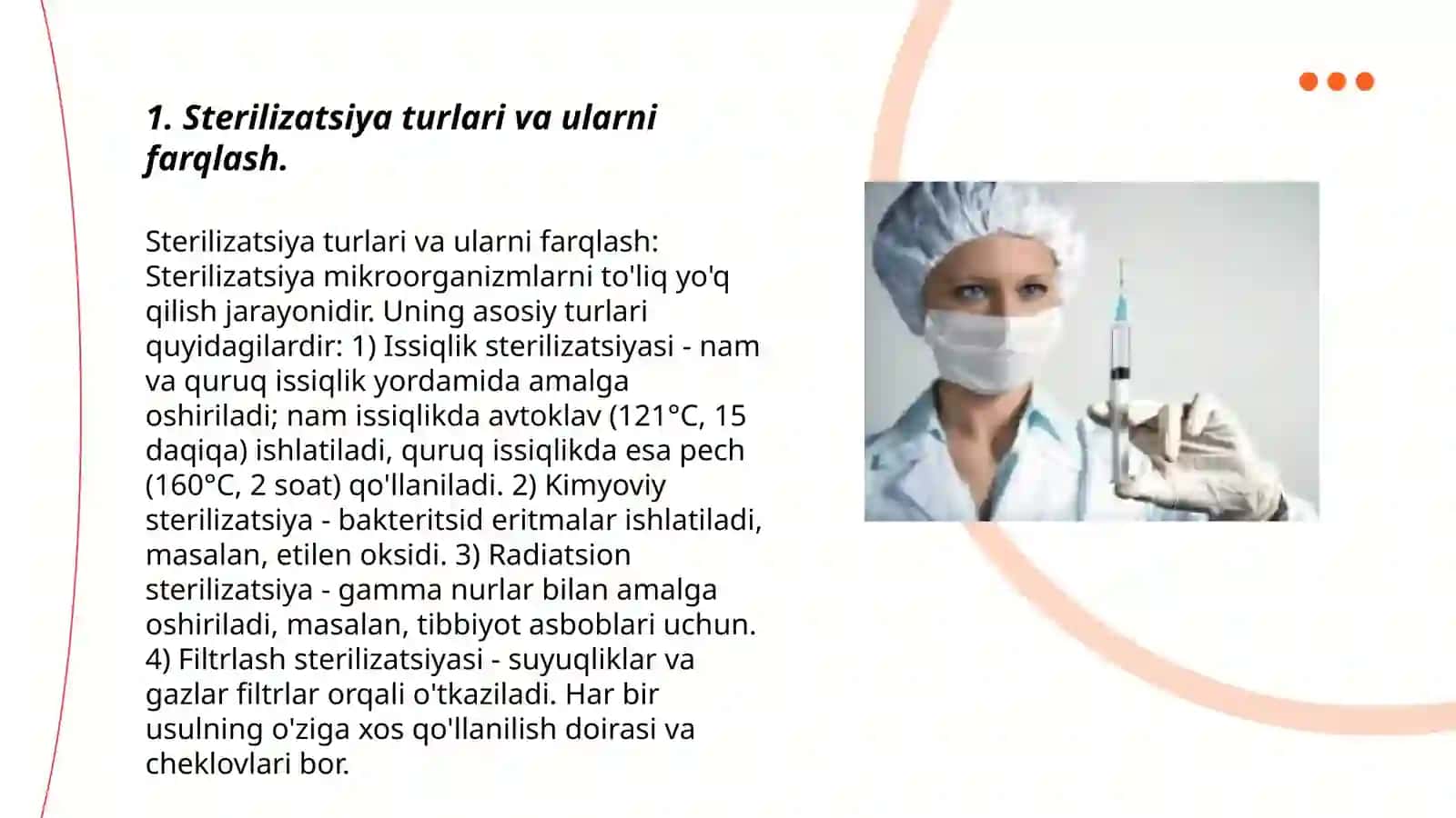 Tibbiyotda zamonaviy sterilizatsiya usullari 3