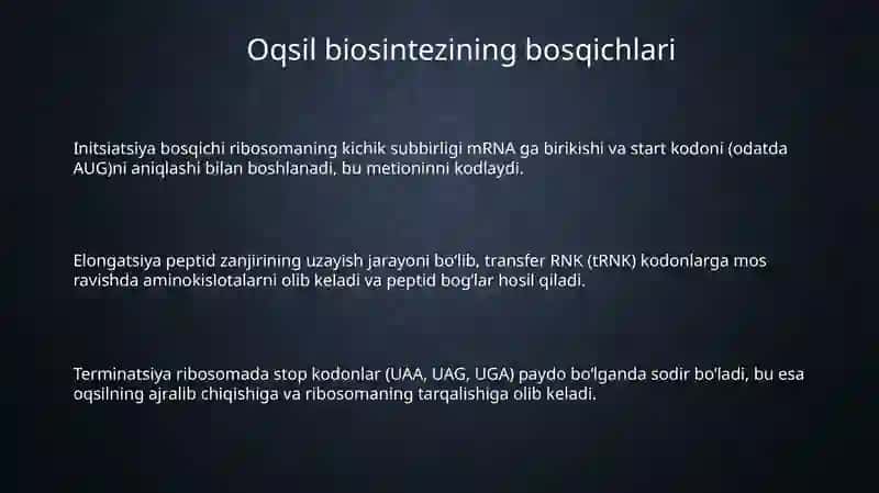 Oqsilbiosintezi 3