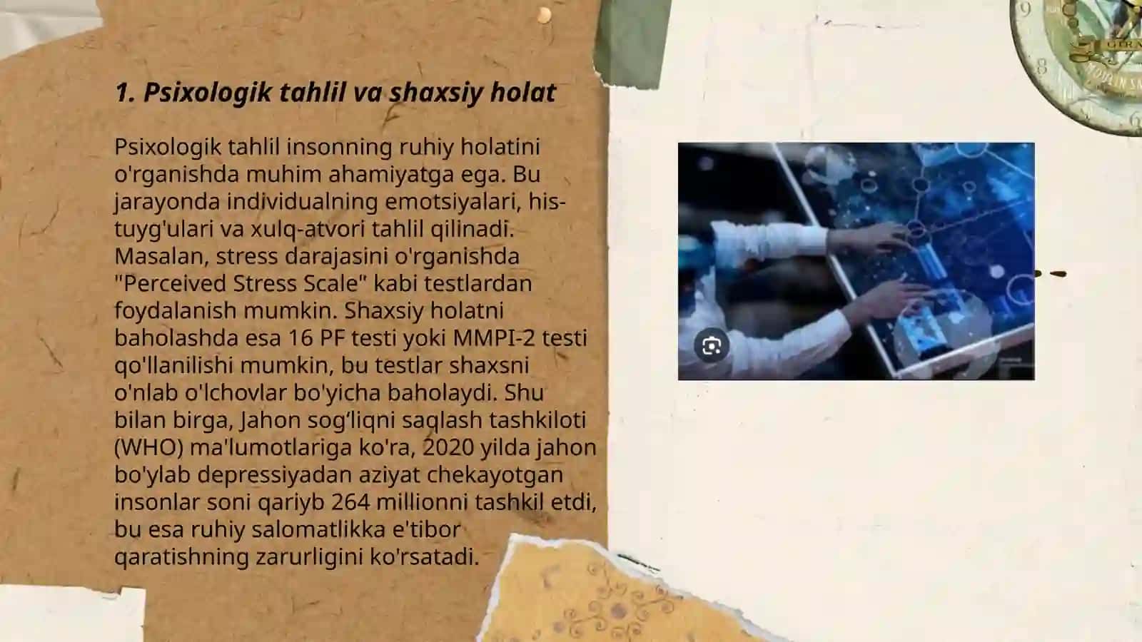 Psixologik tahlil va shaxsiy holat 3