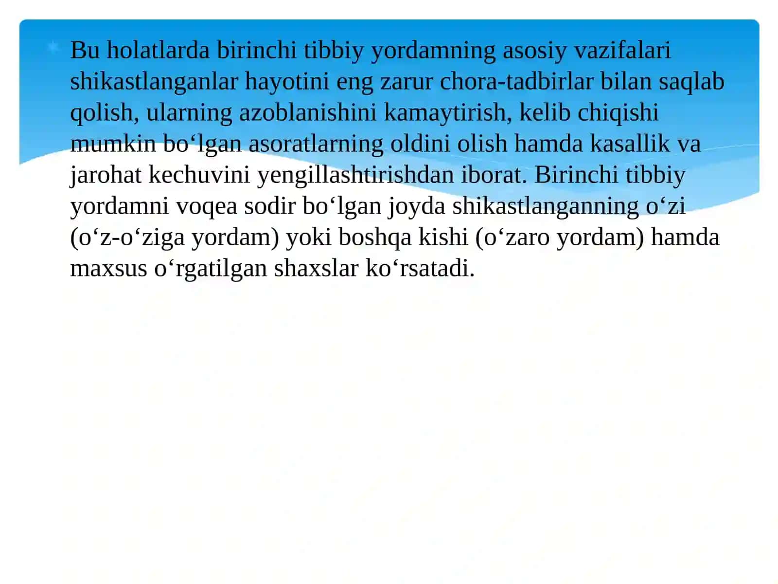 Birlamchi tibbiy yordam 3