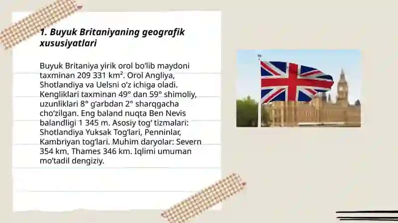 Buyuk Britaniyaning geografik xususiyatlari 3