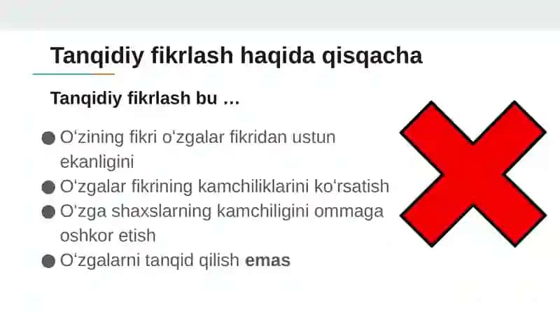 Tanqidiy fikrlash 3