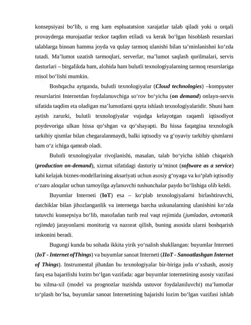 RAQAMLI IQTISODIYOTNING ASOSIY TARKIBIY ELEMENTLARI TAVSIFI 3