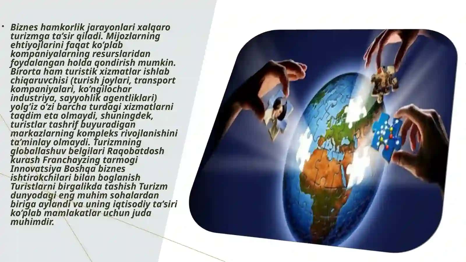 Xalqaro turizmning globallashuv jarayoni 3