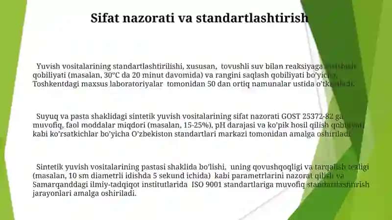 Suyuq va xamirli sintetik yuvish vositalari 3