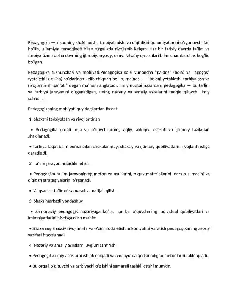 Pedagogikaning rivojlanish bosqichlari 3