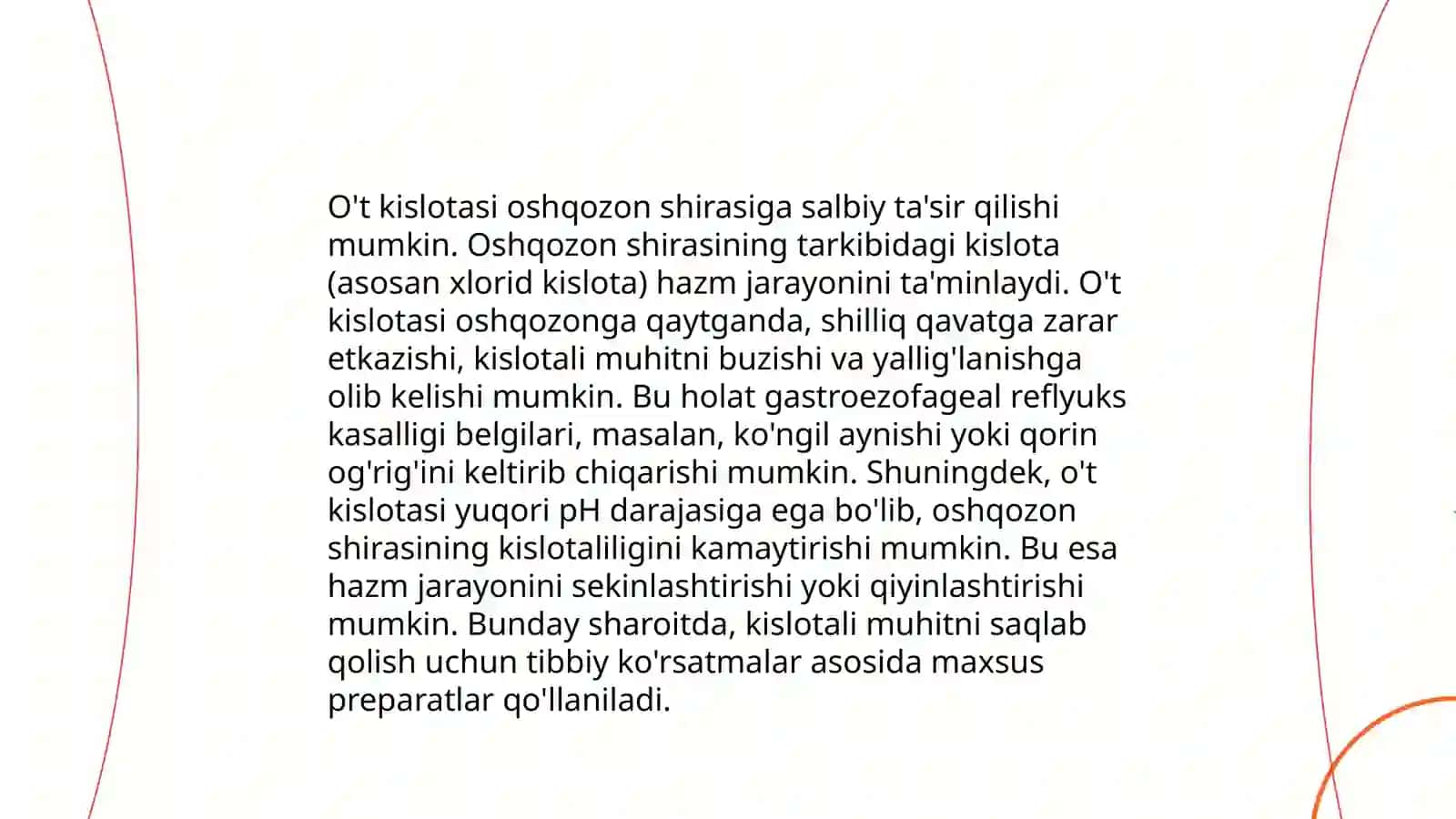 O't kislotasining ovqat hazm qilish jarayonidagi tasiri 3