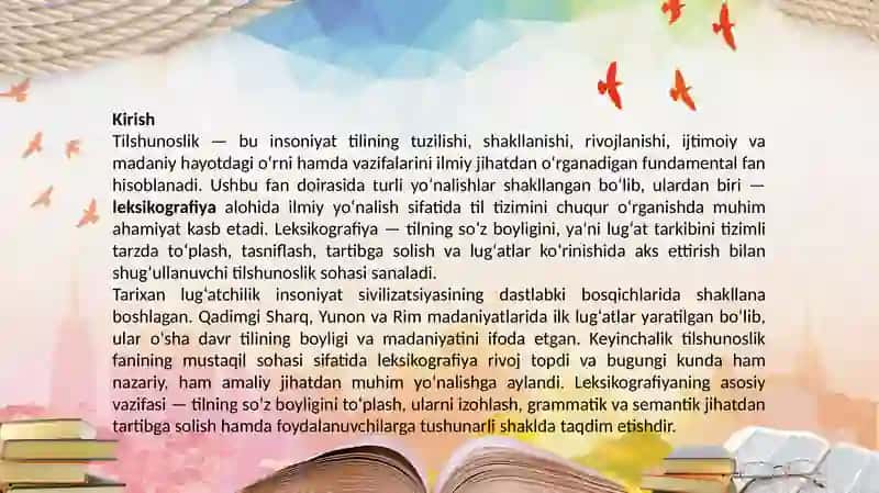 Tilshunoslik: leksikografiya masalasi 3