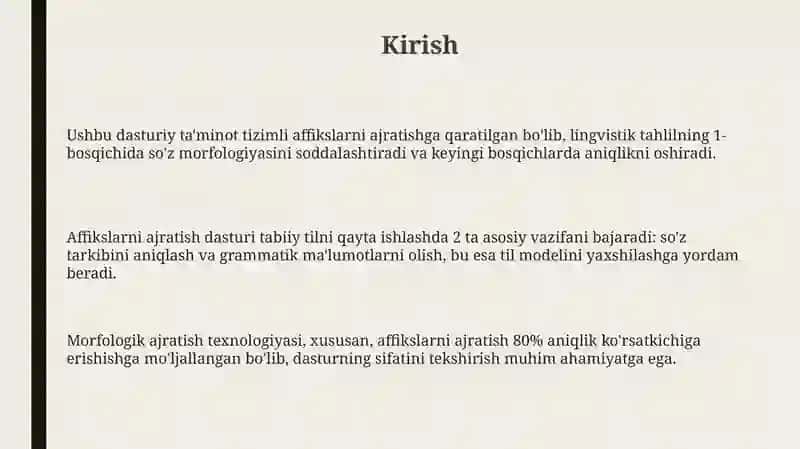 Suffixlarni Aniqlash va Ko'p Ma'nolilikni Hal Qilish 3