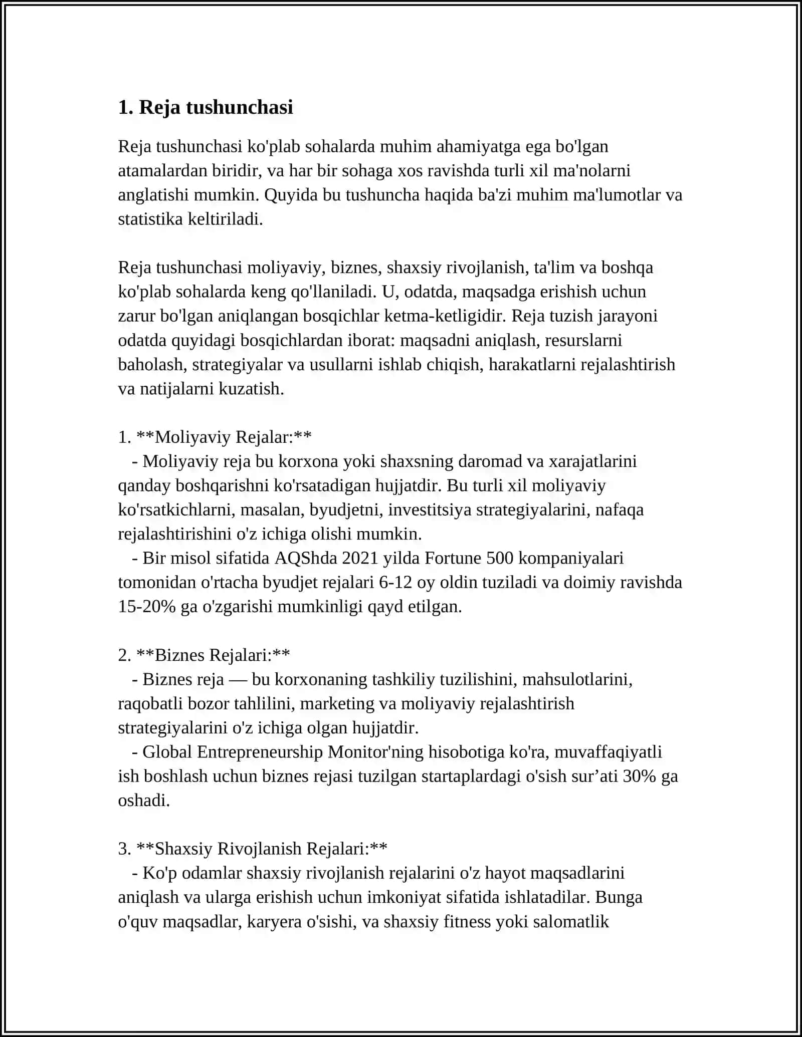 REJA VA UNING TURLARI 3