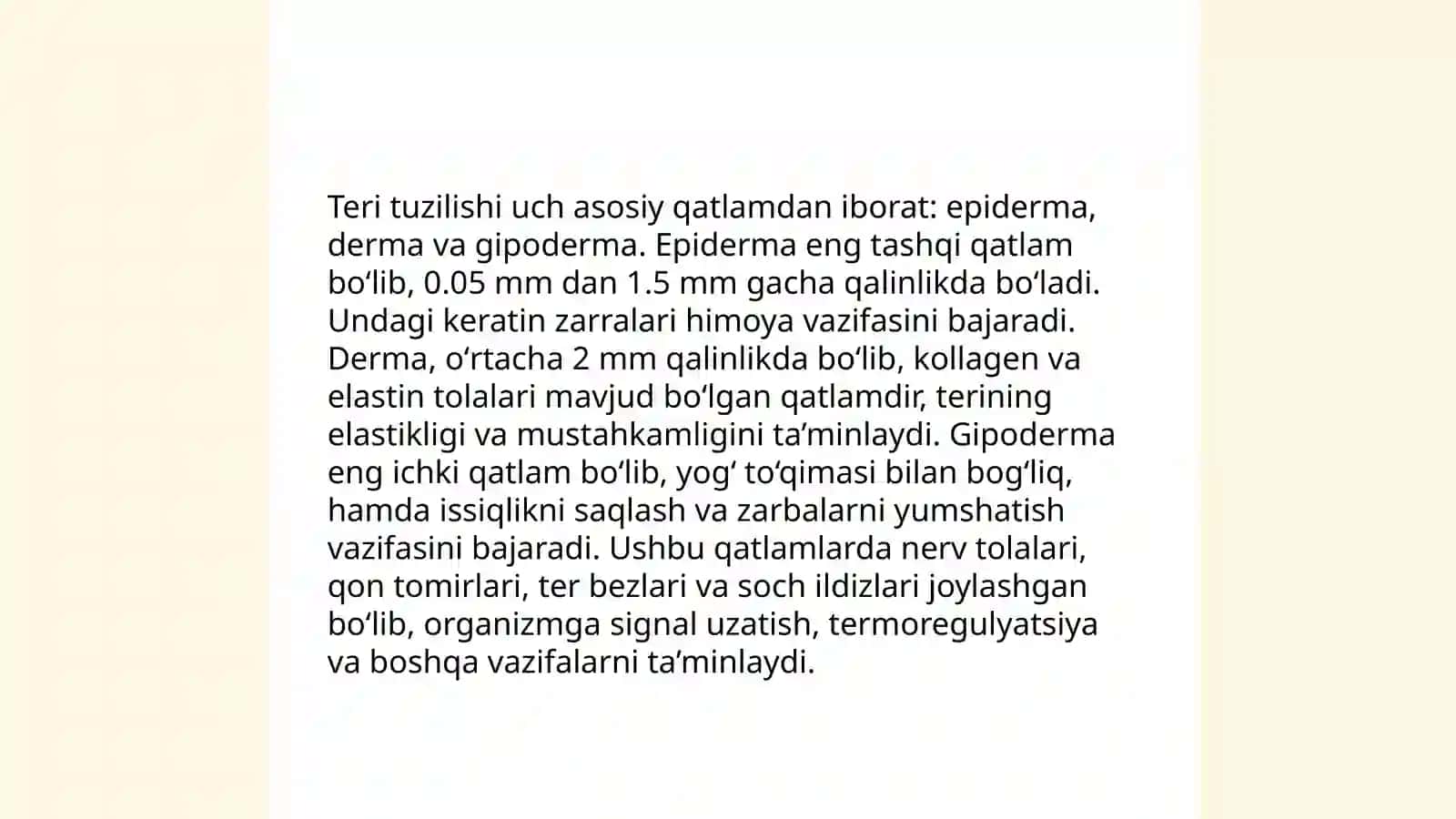 Teri tuzilishi 3