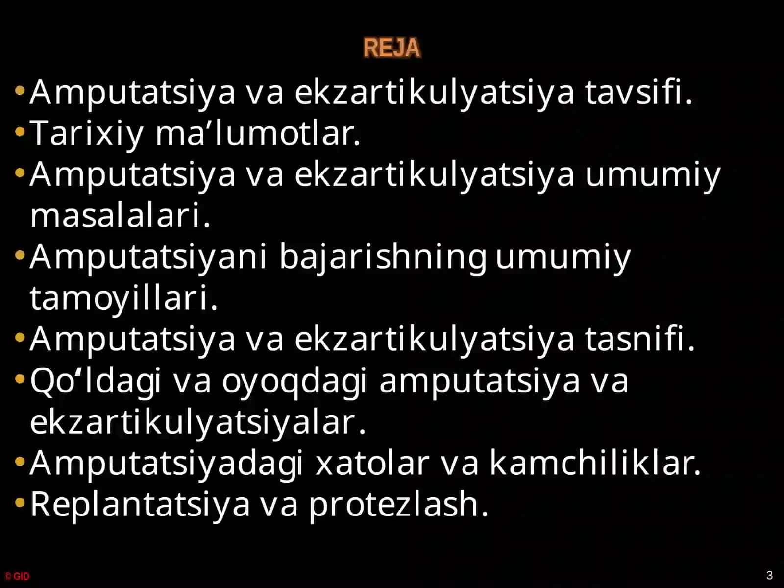 AMPUTATSIYA, EKZARTIKULYATSIYA 3