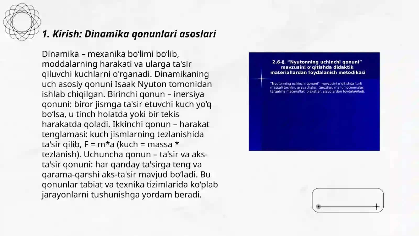 Dinamika qonunlari 3