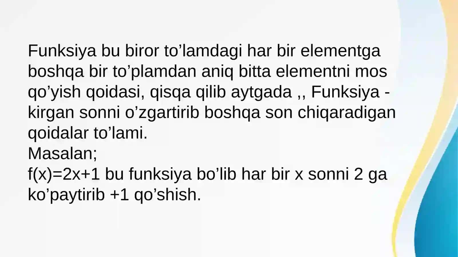 Matematika praktikum fanidan slayd ishi 3