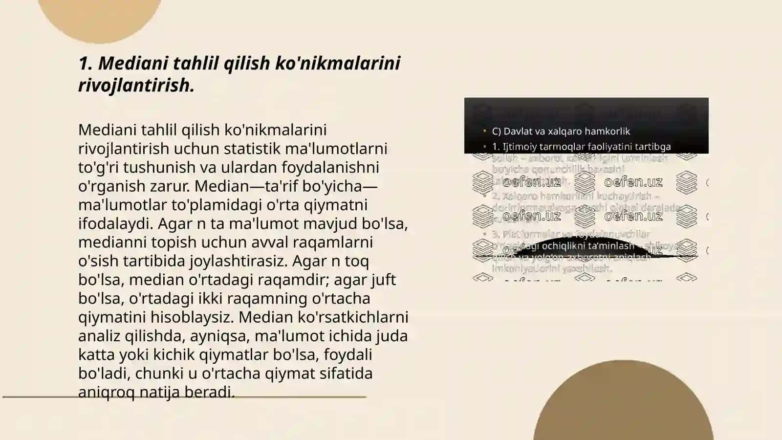 Mediani tahlil qilish ko'nikmalari 3
