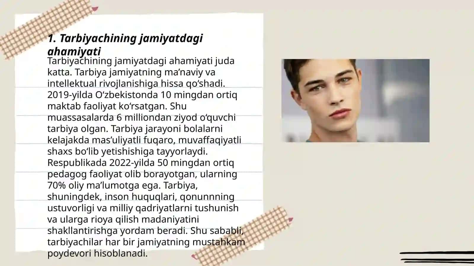 Tarbiyachi va uning jamiyatda tutgan oʻrni 3