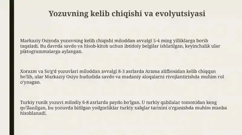 Yozuvning kelib chiqishi va evolyutsiyasi 3