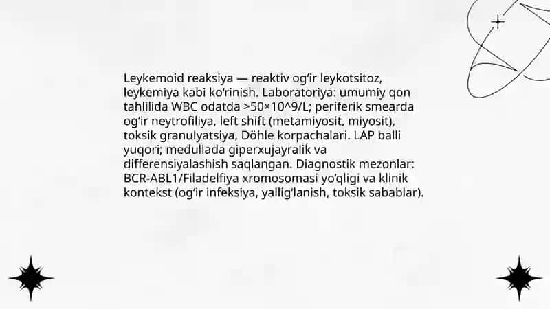 Leykemoid reaksiyalar labarator diagnostikasi 3