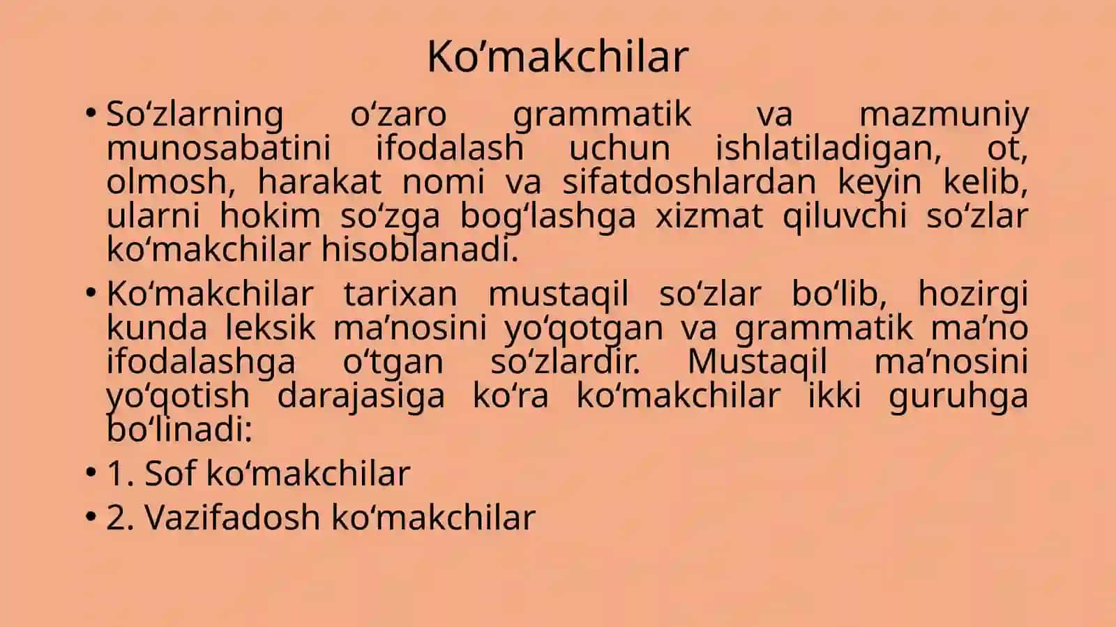 Yordamchi so'z turkumlari 3