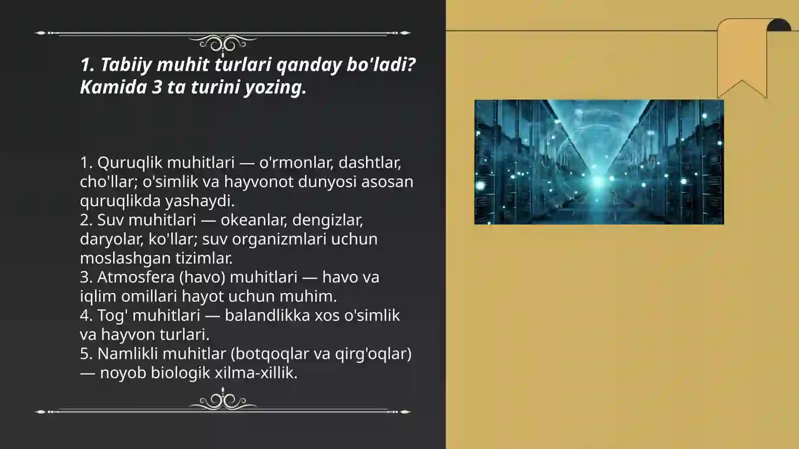 Tabiiy muhit turlari 3