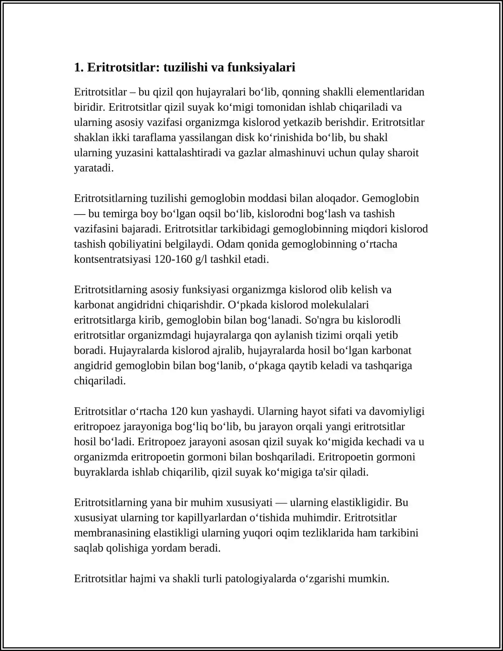 QONNING SHAKLLI ELEMENTLARI. QON IVISHI VA AHAMIYATI 3