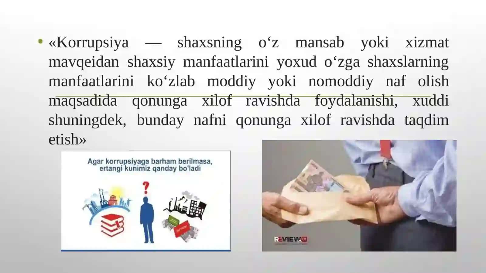 15-mavzu.Korrupsiyaning mohiyati, oqibatlari va unga qarshi kurashish mexanizmlari 3