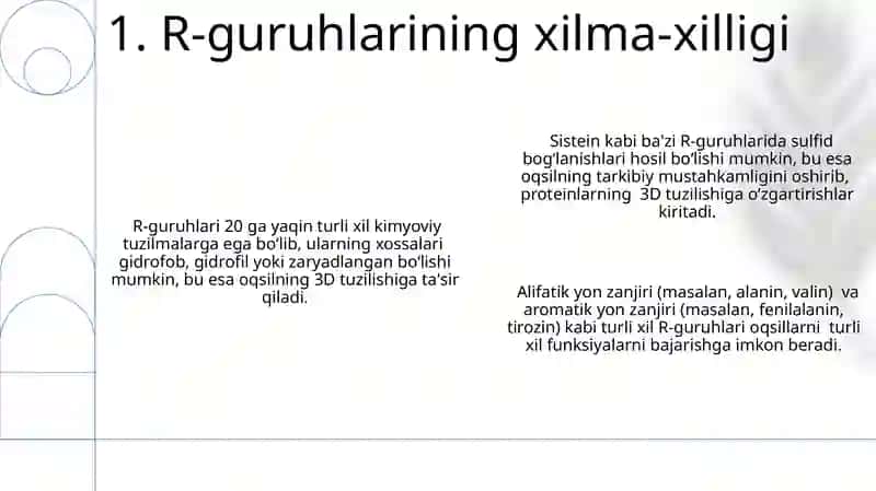 Aminokislotalar tuzilishi va xossalari 3