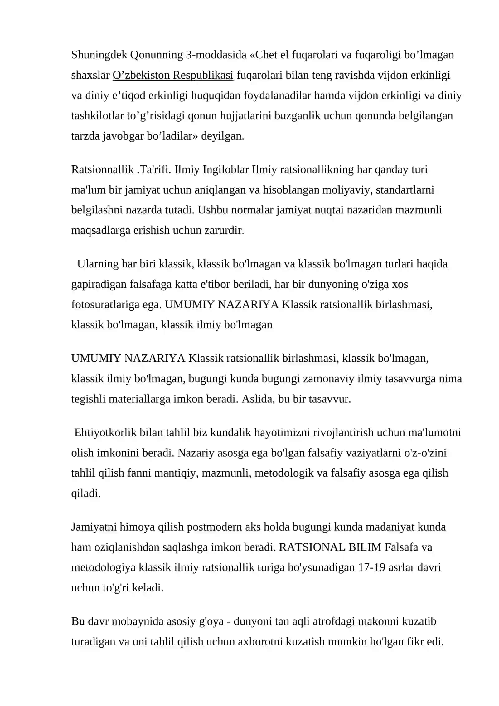 Diniy e`tiqod va Ratsionallik 3
